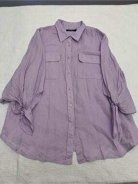 Lauren Ralph Lauren Lavender Button-Down Shirt